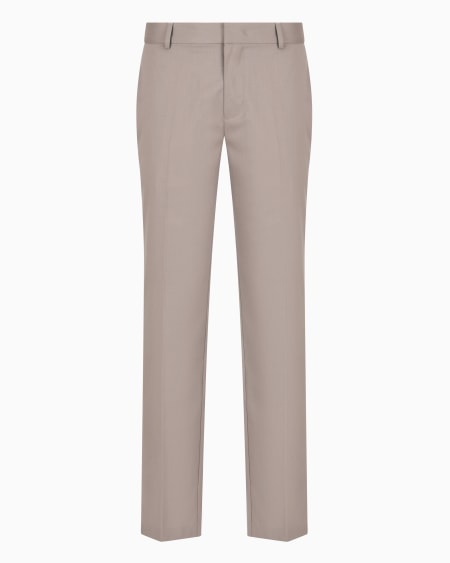 Armani Pantalones chinos de sarga ligera de mezcla de lana virgen Superdescuento