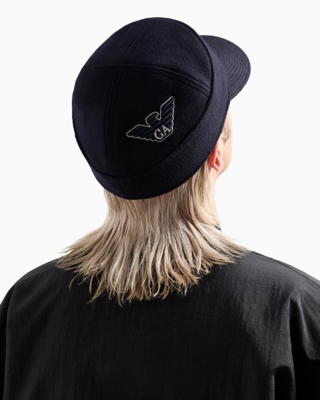 Armani Gorra en paño de lana con logotipo bordado En oferta