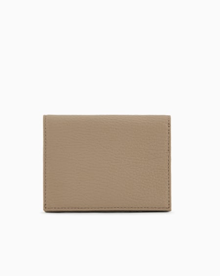 Armani Cartera compacta de piel abatanada Descuentos del mes