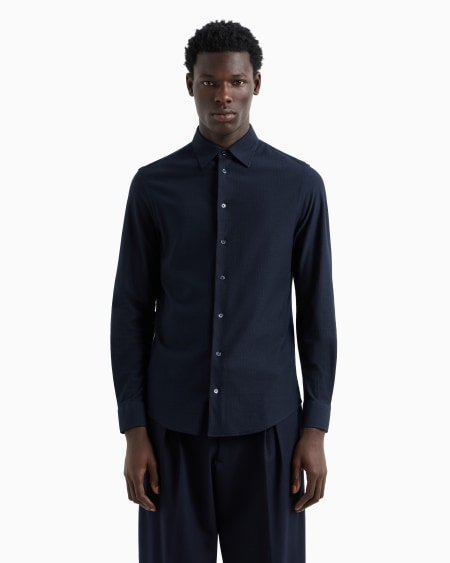 Armani Camisa de punto superfino de mezcla de lyocell ASV Ofertas de temporada