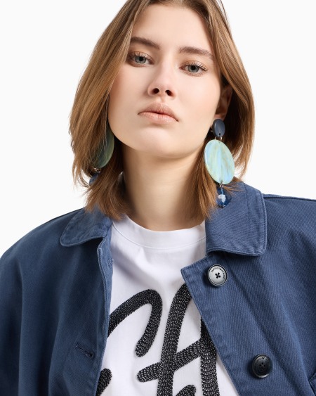 Armani Maxipendientes colgantes efecto mármol 2025