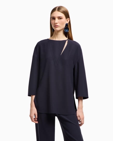 Armani Blusa de cady técnico cortado a láser Rebajas