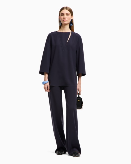 Armani Pantalones palazzo de cady técnico Ofertas