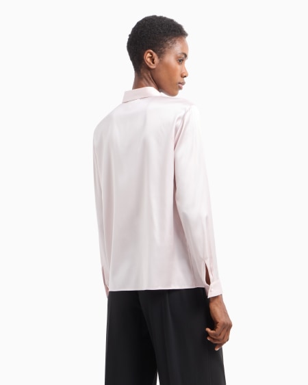 Armani Camisa en raso de seda Descuento