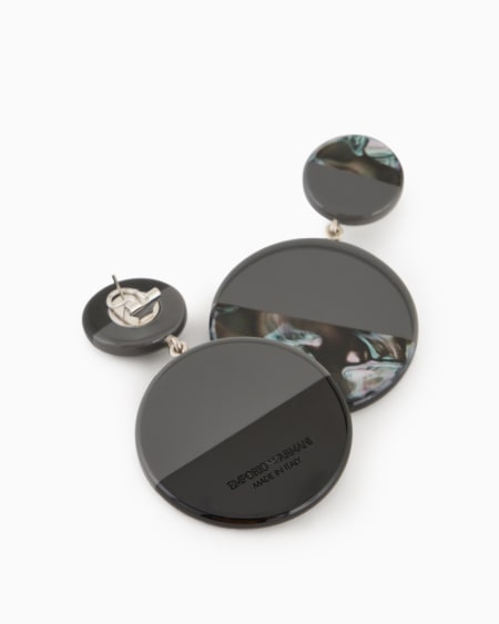Armani Pendientes colgantes de aro semimulticolor Tienda