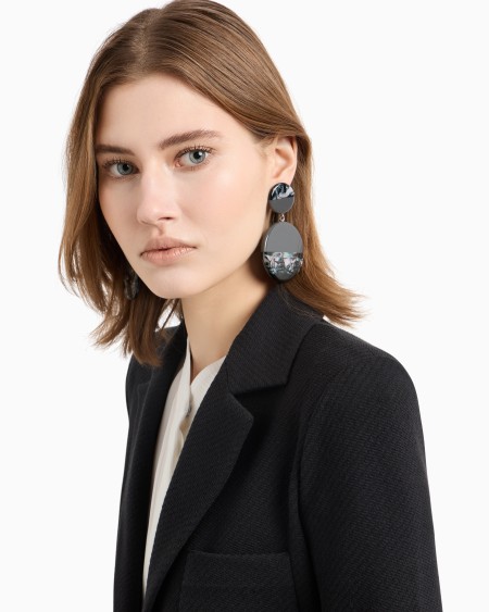 Armani Pendientes colgantes de aro semimulticolor Tienda