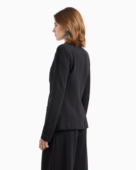 Armani Chaqueta de abotonadura sencilla de punto con elaboración en tejido jacquard efecto punto Tienda