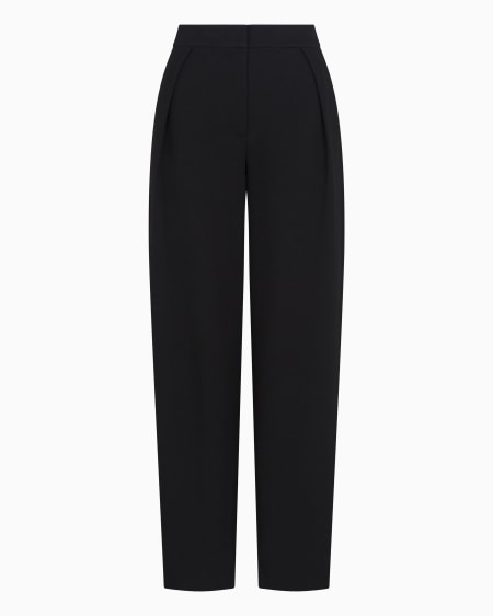 Armani Pantalones de pinzas de punto en tejido jacquard con efecto malla Liquidación