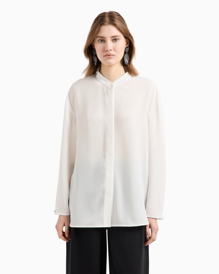 Armani Camisa de crespón Mejor oferta