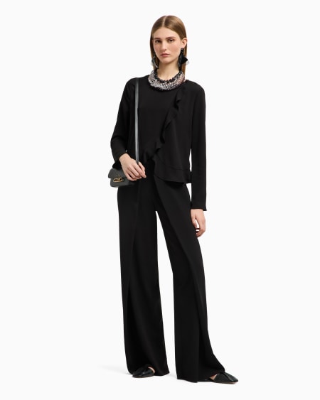 Armani Pantalones con panel de crepé fluido Últimos 3 días