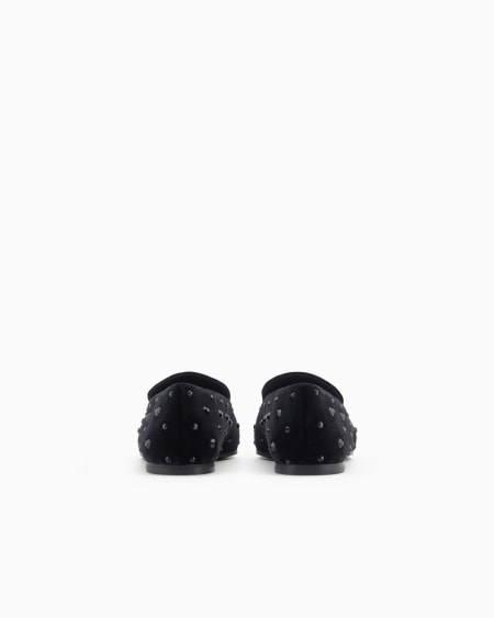 Armani Slippers de terciopelo con strass COMPRAR AHORA