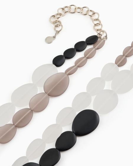 Armani Collar de doble vuelta con piedras ovaladas ÚLTIMAS EDICIONES