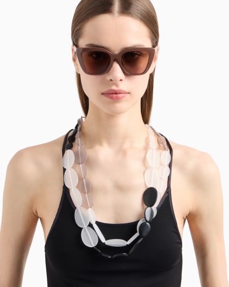 Armani Collar de doble vuelta con piedras ovaladas ÚLTIMAS EDICIONES