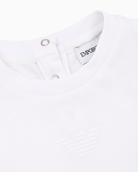 Armani Camiseta de punto con águila de purpurina Precio de fábrica