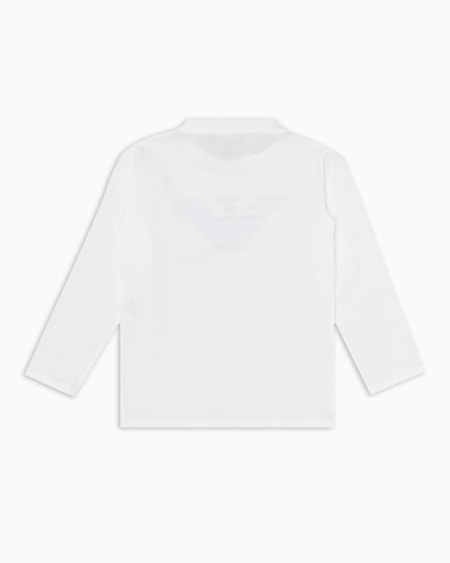 Armani Jersey de punto de algodón pima con logotipo Oferta especial de fábrica