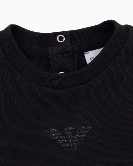 Armani Camiseta de punto con águila de purpurina Envío internacional gratuito