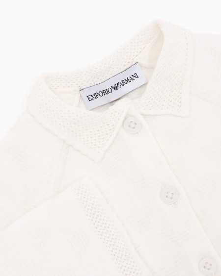 Armani Cárdigan de punto jacquard con motivo integral de águila En oferta