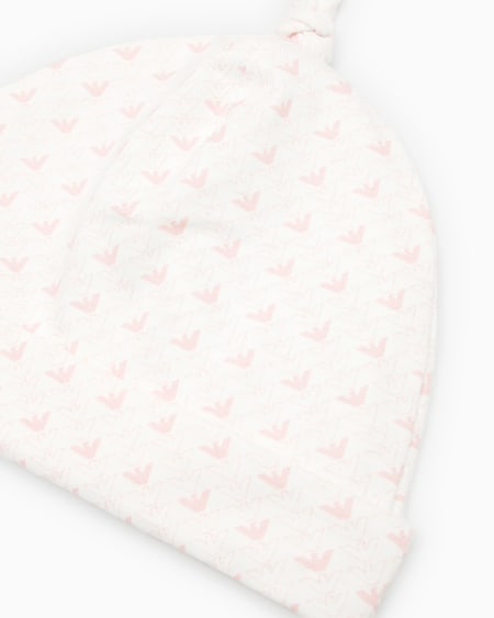 Armani Gorro de punto con motivo de águilas con efecto óptico Descuentos del mes