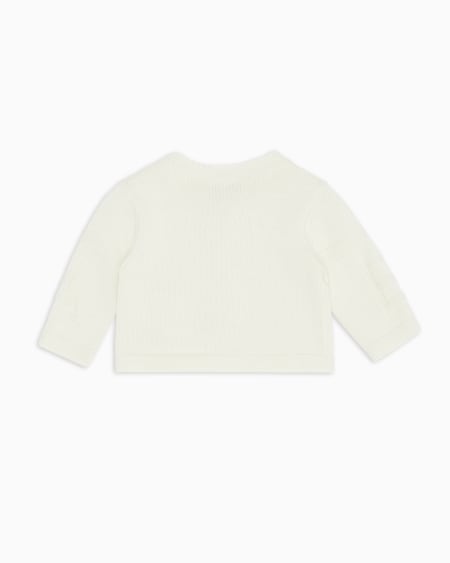 Armani Cárdigan de punto con logotipo en intarsia y motivo Tendresse Oferta exclusiva