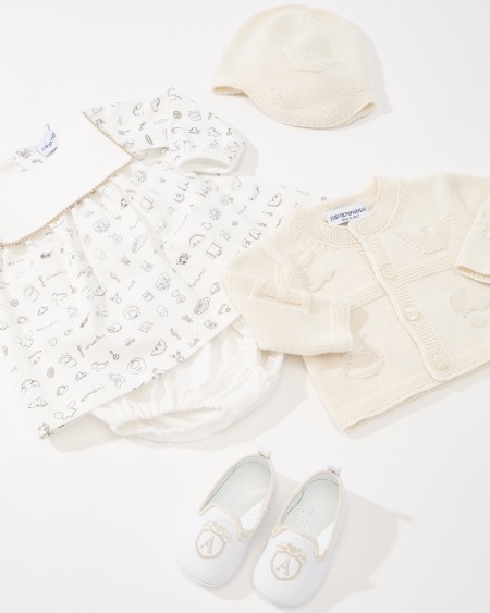 Armani Cárdigan de punto con logotipo en intarsia y motivo Tendresse Oferta exclusiva