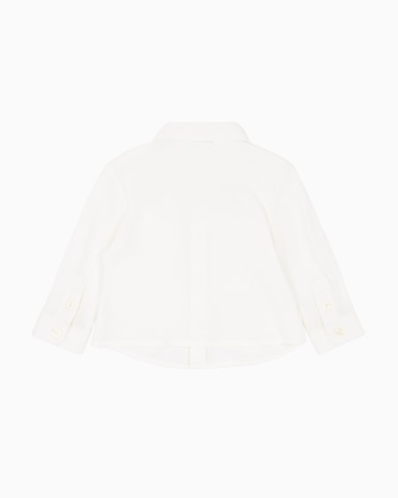 Armani Camisa de piqué con bordado de águila Última moda