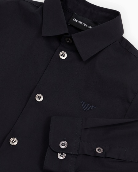 Armani Camisa de algodón con bordado de águila Precio ultrabajo