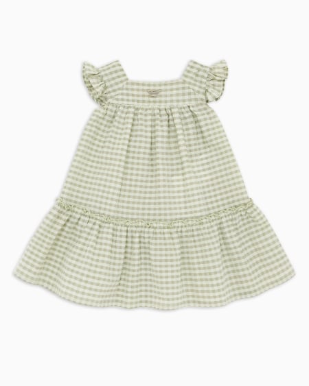 Armani Vestido de guinga de algodón con acabado sirsaca 2025