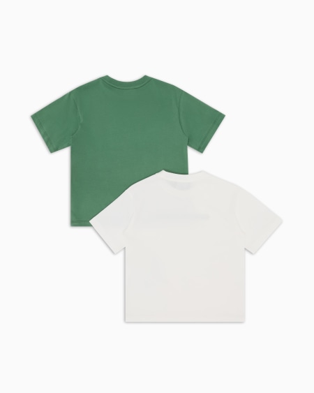 Armani Paquete de dos camisetas con logotipo estampado Outlet online