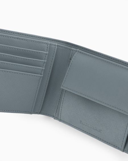 Armani Cartera plegable de piel saffiano regenerada ASV Ventas relámpago