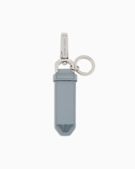 Armani Llavero de piel saffiano regenerada ASV Descuento