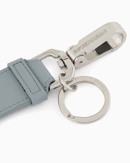 Armani Llavero de piel saffiano regenerada ASV Descuento