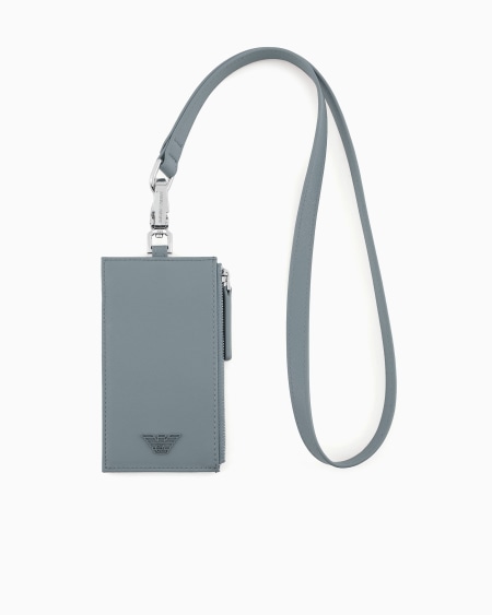 Armani Tarjetero con bandolera en piel saffiano regenerada ASV Tienda