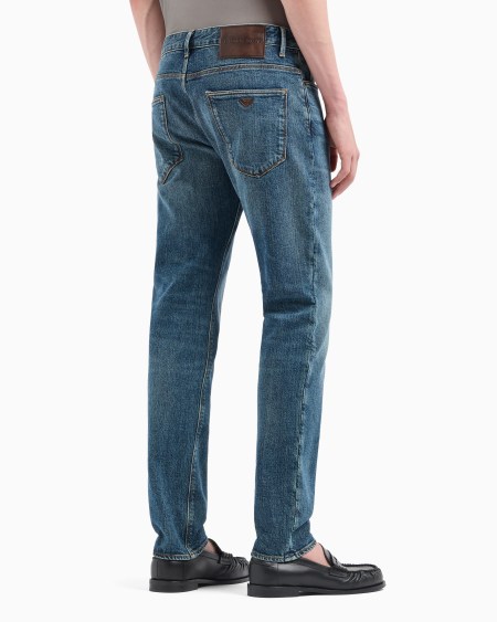 Armani Vaqueros J06 slim fit de denim lavado Liquidación