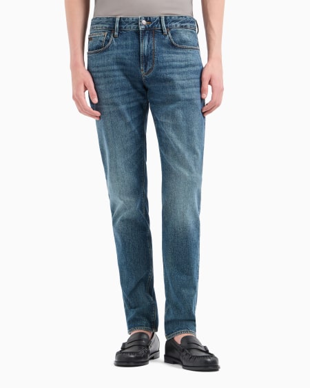 Armani Vaqueros J06 slim fit de denim lavado Liquidación