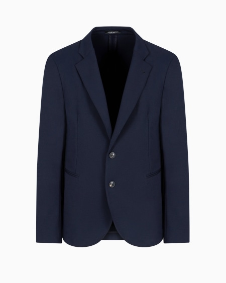 Armani Chaqueta de abotonadura sencilla de gabardina técnica elástica COMPRAR AHORA