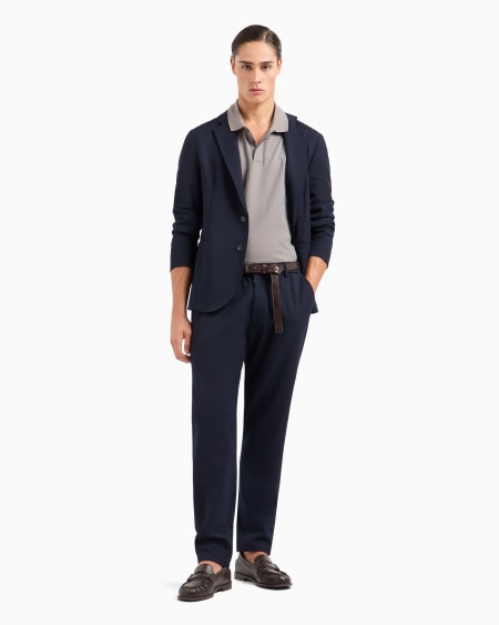 Armani Chaqueta de abotonadura sencilla de gabardina técnica elástica COMPRAR AHORA