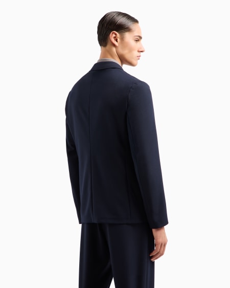 Armani Chaqueta de abotonadura sencilla de gabardina técnica elástica COMPRAR AHORA