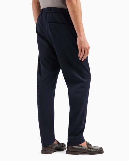Armani Pantalones con cintura elástica de gabardina técnica elástica ÚLTIMAS EDICIONES