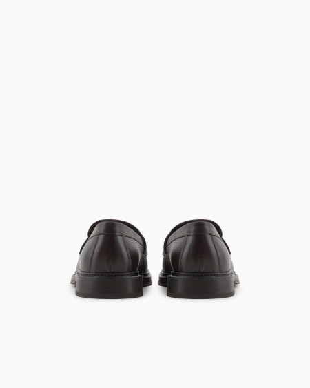 Armani Mocasines de cuero plena flor Último día