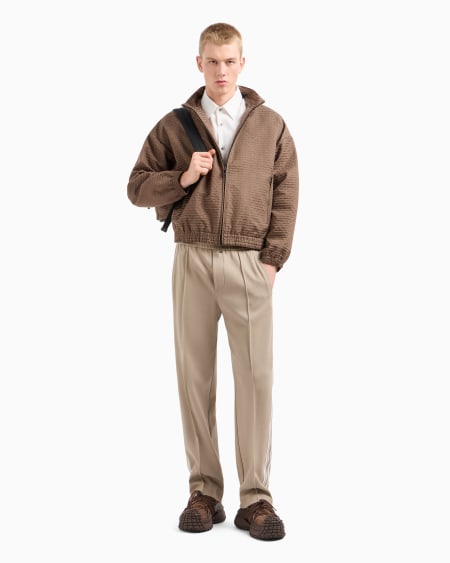 Armani Pantalones de punto con bandas con logotipo Promoción trimestral