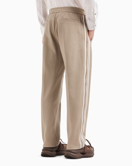 Armani Pantalones de punto con bandas con logotipo Promoción trimestral