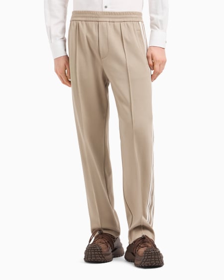 Armani Pantalones de punto con bandas con logotipo Promoción trimestral