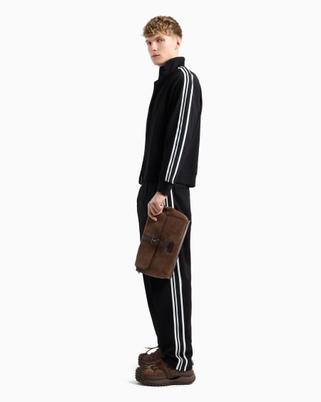 Armani Pantalones de punto con bandas con logotipo Liquidación