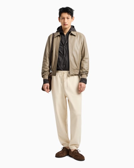 Armani Pantalones de chándal de punto de mezcla de lyocell con inscripción integral ASV Limitado a 3 días