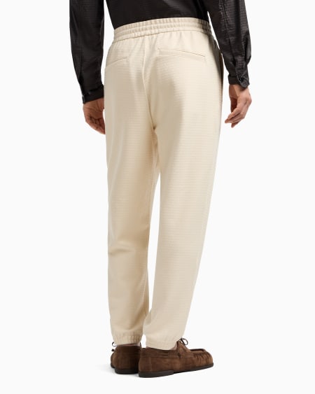 Armani Pantalones de chándal de punto de mezcla de lyocell con inscripción integral ASV Limitado a 3 días