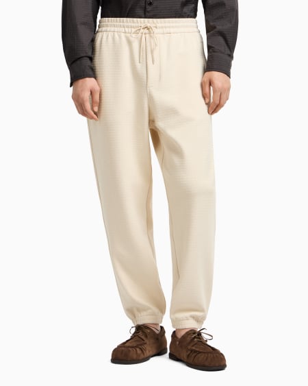Armani Pantalones de chándal de punto de mezcla de lyocell con inscripción integral ASV Limitado a 3 días