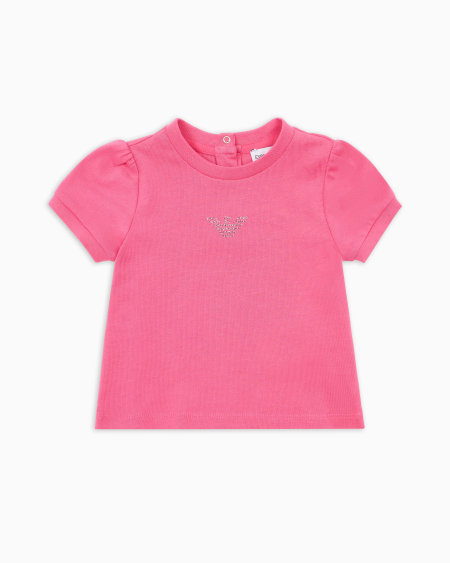 Armani Camiseta de punto con águila de purpurina Última moda