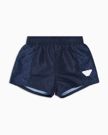 Armani Bañador tipo pantalón corto con banda con logotipo Precio ultrabajo
