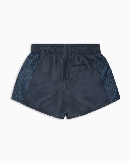 Armani Bañador tipo pantalón corto con banda con logotipo Precio ultrabajo