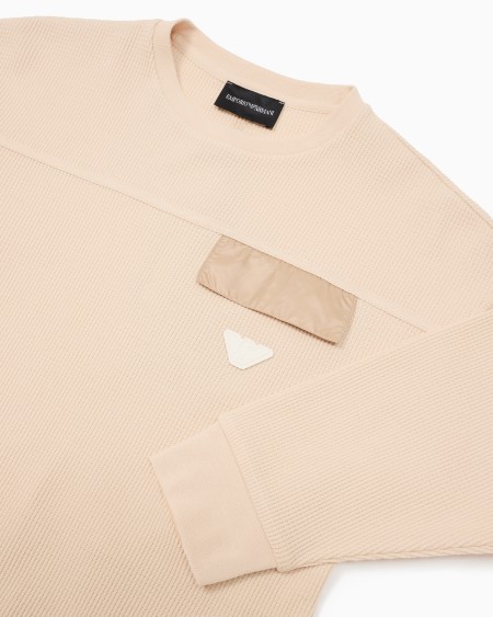 Armani Sudadera de punto gofrado orgánico ASV Outlet
